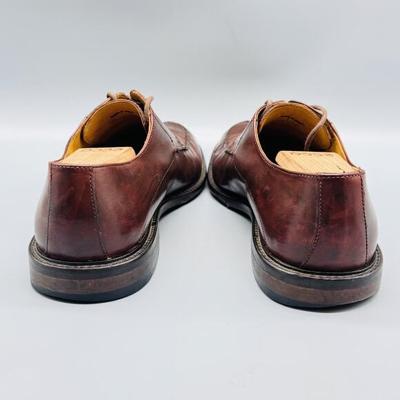 Johnston & Murphy Shoes Mens 10 Burgundy Leather Moc Toe Oxford Dress Lace Up main image 7